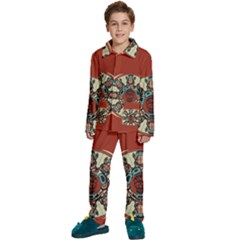 Skull Grateful Dead Phone Gratefuldead Kids  Long Sleeve Velvet Pajamas Set by Cowasu