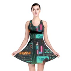 Video Game Pixel Art Reversible Skater Dress by Cowasu