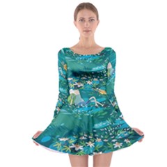 Psychedelic Adventure Long Sleeve Skater Dress by Cowasu