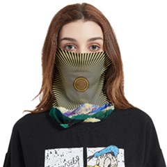 Surreal Art Psychadelic Mountain Face Covering Bandana (two Sides) by Cowasu