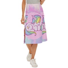 Unicorn Stitch Midi Panel Skirt by Bangk1t