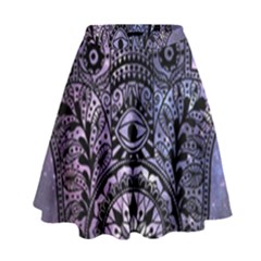 Hamsa Hand High Waist Skirt by Bangk1t