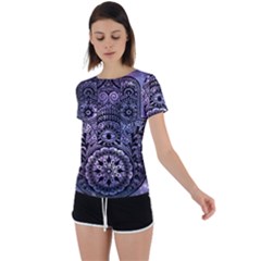 Hamsa Hand Back Circle Cutout Sports Tee by Bangk1t