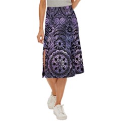 Hamsa Hand Midi Panel Skirt by Bangk1t