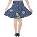 Cat Cosmos Cosmonaut Rocket Velvet High Waist Skirt View2