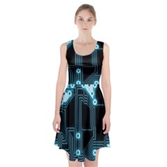 A Completely Seamless Background Design Circuitry Racerback Midi Dress by Amaryn4rt