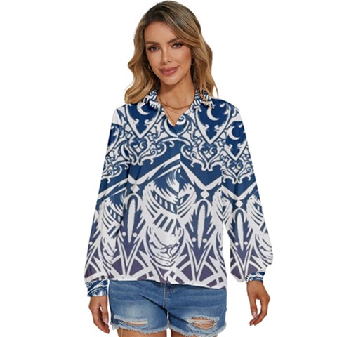 Owl Women s Long Sleeve Button Up Shirt by Amaryn4rt