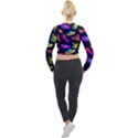 Space Pattern Long Sleeve Cropped Velvet Jacket View2