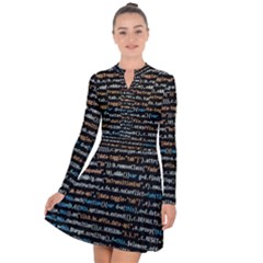 Close Up Code Coding Computer Long Sleeve Panel Dress by Amaryn4rt