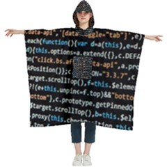 Close Up Code Coding Computer Women s Hooded Rain Ponchos by Amaryn4rt