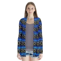 Blue Bee Hive Drape Collar Cardigan by Amaryn4rt