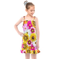 Flowers Blossom Bloom Nature Plant Kids  Overall Dress by Amaryn4rt