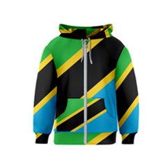 Flag Of Tanzania Kids  Zipper Hoodie by Amaryn4rt