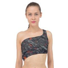 Volcanic Lava Background Effect Spliced Up Bikini Top  by Simbadda