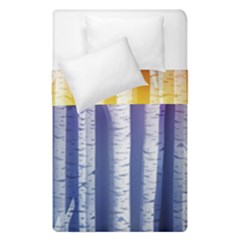 Birch Tree Background Scrapbooking Duvet Cover Double Side (single Size) by Simbadda