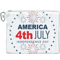 Independence Day Usa Canvas Cosmetic Bag (xxxl) by Ravend