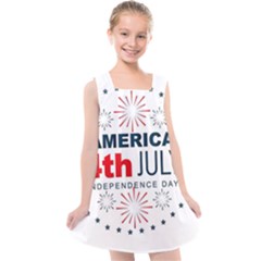 Independence Day Usa Kids  Cross Back Dress by Ravend