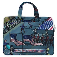 July 4th Parade Independence Day Macbook Pro 13  Double Pocket Laptop Bag by Ravend