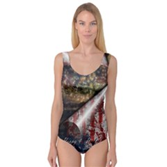 Independence Day Background Abstract Grunge American Flag Princess Tank Leotard  by Ravend