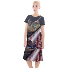 Independence Day Background Abstract Grunge American Flag Camis Fishtail Dress by Ravend