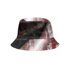 Independence Day Background Abstract Grunge American Flag Bucket Hat (kids) by Ravend