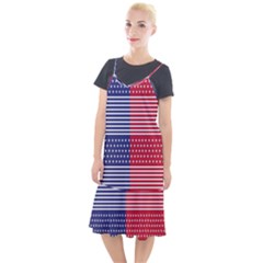 American Flag Patriot Red White Camis Fishtail Dress by Celenk