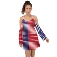 American Flag Patriot Red White Boho Dress by Celenk