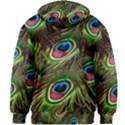 Peacock Feathers Color Plumage Kids  Zipper Hoodie Without Drawstring View2