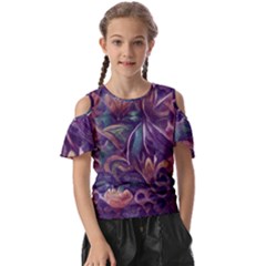 Abstract African Art Pattern Kids  Butterfly Cutout Tee by Vaneshop