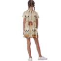 Egyptian Paper Papyrus Hieroglyphs Kids  Asymmetric Collar Dress View2