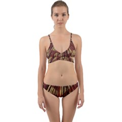 Acrylic Abstract Art Design  Wrap Around Bikini Set by Rbudhiya