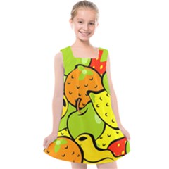 Fruit Food Wallpaper Kids  Cross Back Dress by Dutashop