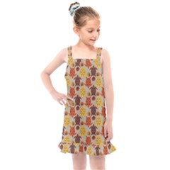 Sea Turtle Sea Life Pattern Kids  Overall Dress by Dutashop