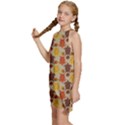 Sea Turtle Sea Life Pattern Kids  Halter Collar Waist Tie Chiffon Dress View2