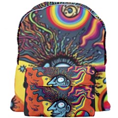 Hippie Rainbow Psychedelic Colorful Giant Full Print Backpack by uniart180623