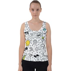 Set-cute-colorful-doodle-hand-drawing Velvet Tank Top by uniart180623