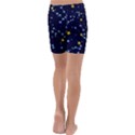 Seamless-pattern-with-cartoon-zodiac-constellations-starry-sky Kids  Lightweight Velour Capri Yoga Leggings View4