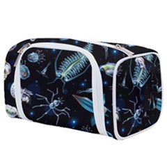 Colorful-abstract-pattern-consisting-glowing-lights-luminescent-images-marine-plankton-dark Toiletries Pouch by uniart180623