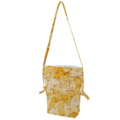 Cheese-slices-seamless-pattern-cartoon-style Folding Shoulder Bag by uniart180623