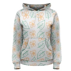 Hand-drawn-cute-flowers-with-leaves-pattern Women s Pullover Hoodie by uniart180623