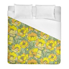 Seamless-pattern-with-graphic-spring-flowers Duvet Cover (full/ Double Size) by uniart180623