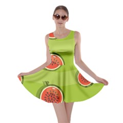 Seamless-background-with-watermelon-slices Skater Dress by uniart180623