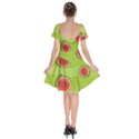 Seamless-background-with-watermelon-slices Short Sleeve Bardot Dress View2