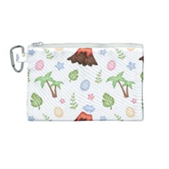 Cute-palm-volcano-seamless-pattern Canvas Cosmetic Bag (medium) by uniart180623