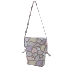 Cartoon-colored-stone-seamless-background-texture-pattern Folding Shoulder Bag by uniart180623