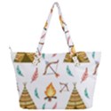 Cute-cartoon-native-american-seamless-pattern Full Print Shoulder Bag View2