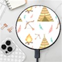 Cute-cartoon-native-american-seamless-pattern Wireless Fast Charger(Black) View1