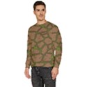 Cartoon-brown-stone-grass-seamless-background-texture-pattern Men s Fleece Sweatshirt View2