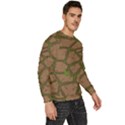 Cartoon-brown-stone-grass-seamless-background-texture-pattern Men s Fleece Sweatshirt View3