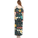 Seamless-pattern-with-breakfast-symbols-morning-coffee Draped Sleeveless Chiffon Jumpsuit View2